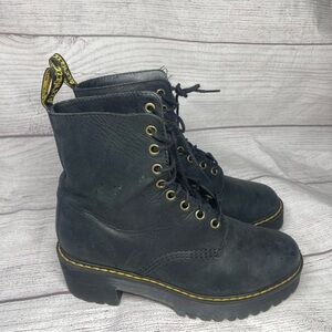 Dr. Martens Women’s 8 Shriver HI Burnished Wyoming Black Leather Boots